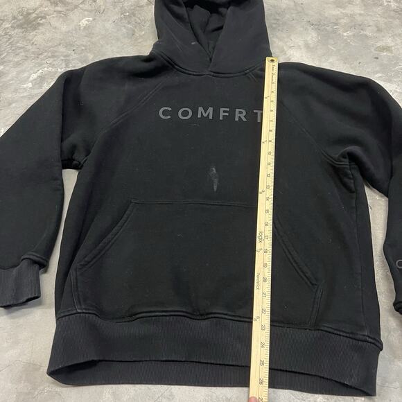 Comfrt Mens Fleece Pullover Hoodie Black Size Medium - Picture 2 of 8